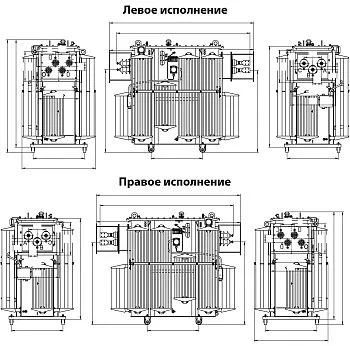 Фото чертежа ТМЗ 1600/6/0,4 Фото чертежа ТМЗ 1600/6/0,4